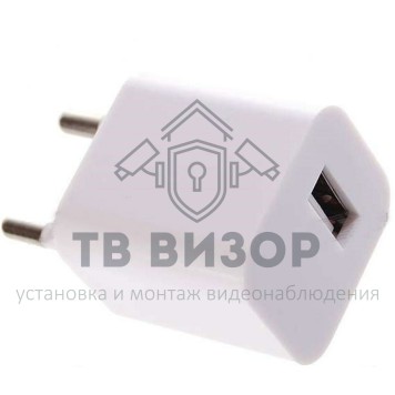 Сетевое зарядное устройство квадрат USB (СЗУ) (1 000mA) белое  (18-1914) 
 Сетевое зарядное устройство квадрат USB (СЗУ) (1 000mA) белое  (18-1914)-0