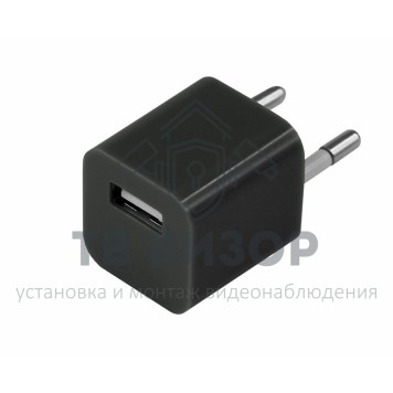 Сетевое зарядное устройство квадрат USB (СЗУ) (1 000mA) черное (18-1910) 
 Сетевое зарядное устройство квадрат USB (СЗУ) (1 000mA) черное (18-1910)-0
