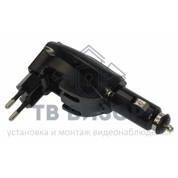 Универсальное ЗУ-трансформер авто+сетевое 2 USB черная (2х1 000mA)c индикатором, блистер (18-1185-1) 
 Универсальное ЗУ-трансформер авто+сетевое 2 USB черная (2х1 000mA)c индикатором, блистер (18-1185-1)-2