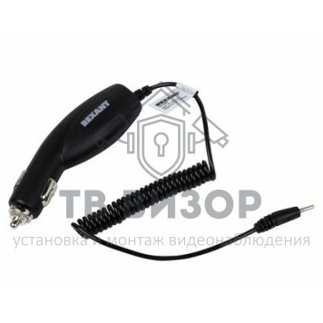 
 Автозарядка в прикуриватель для Sony PSP (АЗУ) (5V, 1 000mA) шнур спираль 1.2М черная REXANT (16-0257)-0