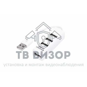 Разветвитель USB на 4 порта белый REXANT (18-4103-1) 
 Разветвитель USB на 4 порта белый REXANT (18-4103-1)-0