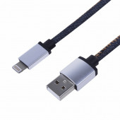 
 USB кабель для iPhone 5/6/7 моделей, шнур в джинсовой оплетке REXANT (18-4248) кратно 10 шт