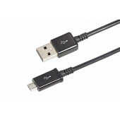 
 USB кабель microUSB длинный штекер 1М черный REXANT (18-4268)