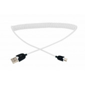 
 USB кабель универсальный microUSB шнур витой 1,5М белый REXANT (18-4301)