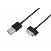 
 USB кабель для iPhone 4/4S 30 pin шнур 1М черный (18-1124)