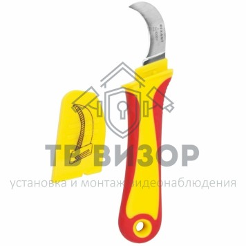 
 Нож монтажника, нержавеющая сталь, изогнутое лезвие REXANT (12-4937)-1