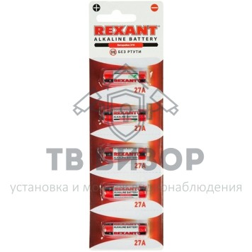 Элемент питания
 Батарейка 27A (30-1043) кратно 5 шт-0