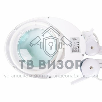 
 Лупа на струбцине круглая настольная 3Х с подсветкой с крышкой, белая   REXANT (31-0202)-2