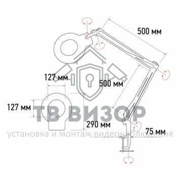 
 Лупа на струбцине круглая настольная 3Х с подсветкой, белая  REXANT (31-0001)-1