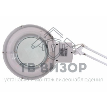 
 Лупа на струбцине круглая настольная 3Х с подсветкой, белая  REXANT (31-0001)-2