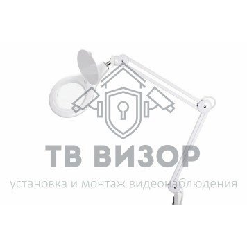 
 Лупа на струбцине круглая настольная 5Х с подсветкой 90 LED, белая  REXANT (31-0403)-0