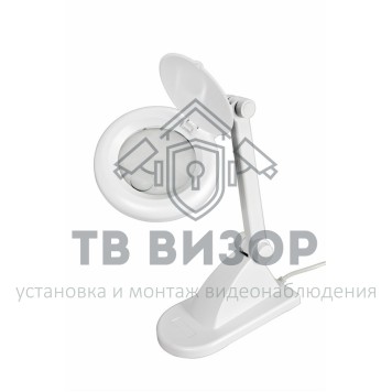 
 Лупа настольная малая  3Х +доп.12Х  с подсветкой, белая  REXANT (31-0242)-0
