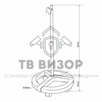 
 Стойка напольная для ламп-луп (круглая)  REXANT (31-0822)-1