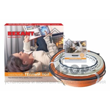 
 Теплый пол RND -60-900 (900Вт/60м/ S обогрева, м2: 5,6-7,5) (двух жильный) REXANT (51-0517-3)-0