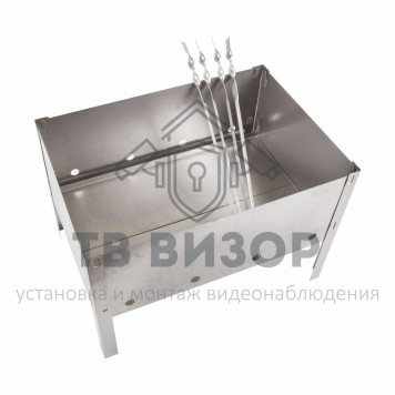 
 Мангал сборный со складным дном в пленке с шампурами СОКОЛ (62-0002)-0
