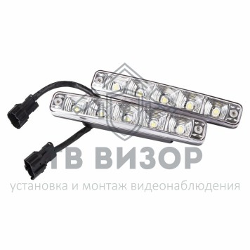 Дневные ходовые огни в алюминиевом корпусе с  верхним креплением  10 диодов, с встроенным стабилизатором (80-1125) 
 Дневные ходовые огни в алюминиевом корпусе с  верхним креплением  10 диодов, с встроенным стабилизатором (80-1125)-0