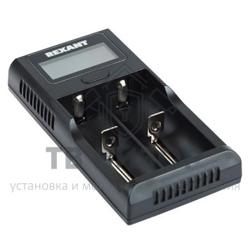 Зарядное устройство
 универсальное зарядное устройство для 2-х АКБ с жк дисплеем Rexant i2 (18-2239)-0