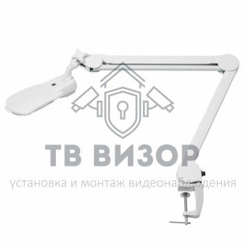 
 Лупа на струбцине квадратная 3D+20D с подсветкой LED, серия EXPERT, белая REXANT (31-0565)-0