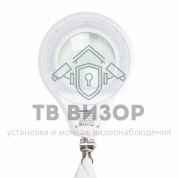 
 Лупа на струбцине круглая 5D с подсветкой 60LED, регулировка яркости, белая REXANT (31-0532)-2