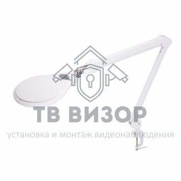 
 Лупа на струбцине круглая 5D с подсветкой 60LED, регулировка яркости, белая REXANT (31-0532)-3