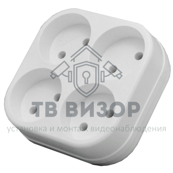 Четверник
 Четверник электрический, 6/10 А, без заземления, белый REXANT (11-1072)-0