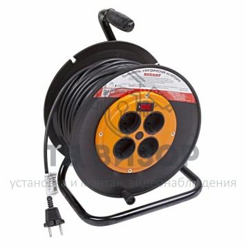 Удлинитель
 Удлинитель на катушке  50м (4 роз.) 2х1.0  с вкл.  REXANT  (Сделано в РОССИИ) (11-7550)-0
