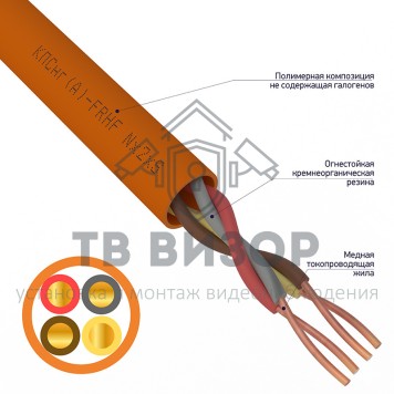 Кабель отгнестойкий
 Кабель КПСнг(А)-FRHF 2x2x0,50мм² REXANT (01-4923) 200м-0