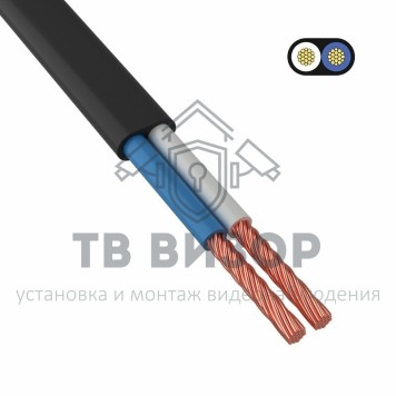 Кабель
 Провод ШВВП 2х0,5 мм² черный ГОСТ (01-8083-6) 300м-0