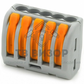 Клемма
 Универсальная многоразовая 5-проводная клемма (0,08-2,5 (4) мм²) (07-5255-4)-1