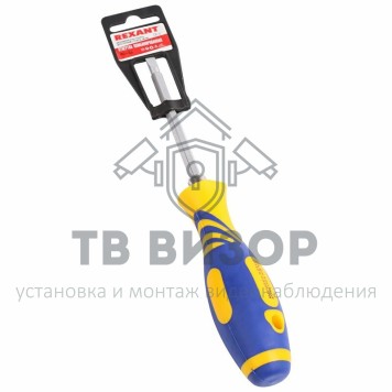 
 Отвертка комбинированная, двухсторонний стержень 120мм ( Крестовая PH2, Шлицевая SL6 мм), 2х компон.рукоятка (12-4741)-1