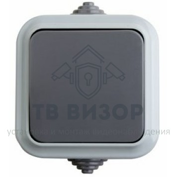 Выключатель
 Выключатель одноклавишный влагозащищенный открытой установки Rexant IP 54 (78-0520)-1