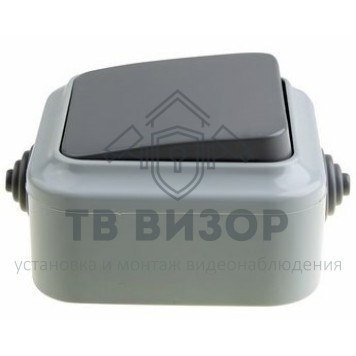 Выключатель
 Выключатель одноклавишный влагозащищенный открытой установки Rexant IP 54 (78-0520)-0