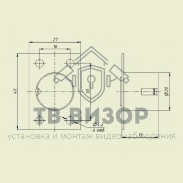 Замок мебельный
 SM131.01 (BL 3.1 НО)-1