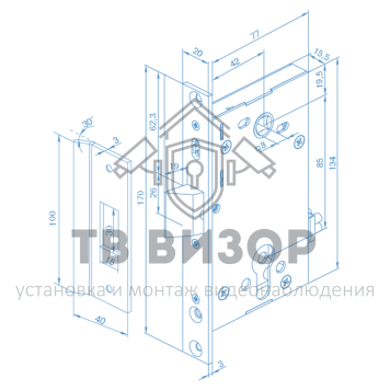 Замок электромеханический
 PERCo-LC85.3-1
