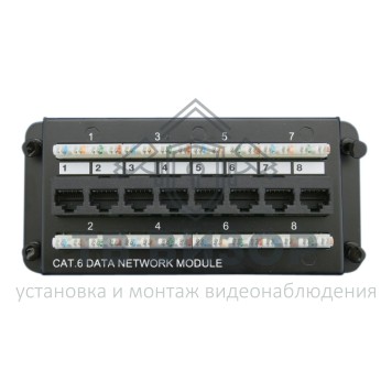 
 HC-PP-8xRJ45-C6-BK-0