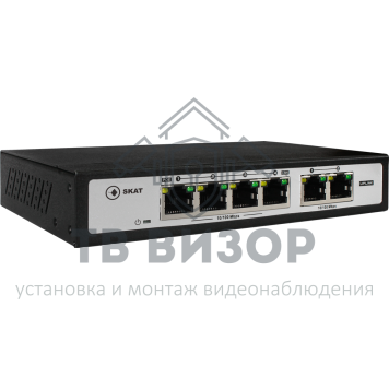 Коммутатор PoE
 SKAT PoE-4E-2E-0