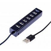 
 Разветвитель USB на 7 портов черный REXANT (18-4107)
