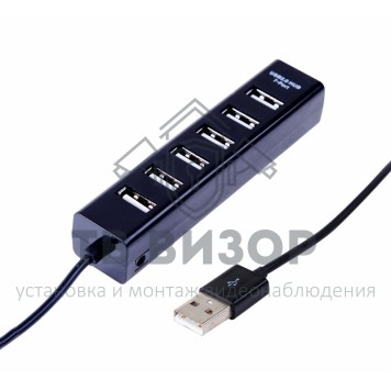 Разветвитель USB на 7 портов черный REXANT (18-4107) 
 Разветвитель USB на 7 портов черный REXANT (18-4107)-0