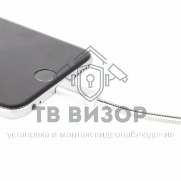 
 USB кабель для iPhone 5/6/7 моделей, шнур в металлической оплетке, серебристый REXANT (18-4247) кратно 10шт-1