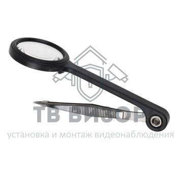 Лупа
 Лупа ручная с пинцетом 8х (12-0411)-0