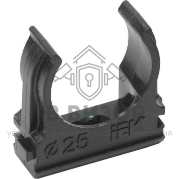 Держатель
 CTA10D-CF25-K02-100 ∙ Держатель с защёлкой CF25 IEK черный ∙ кратно 100 шт-0