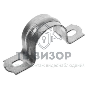 Держатель
 CMAT11-19-100 ∙ Скоба металл.двухлапковая  d19-20мм ∙ кратно 100 шт-0