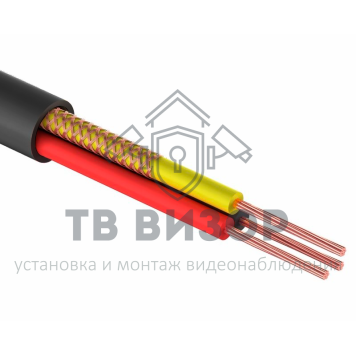 Кабель ШВЭП 3х0,22 мм² черный УралКабМедь (КВ-012) 200м-0
