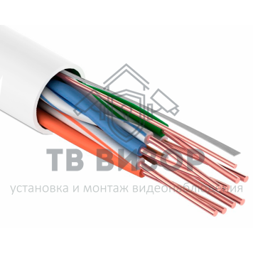 Кабель UTP 4PR x0,51 Premium (Cu) CAT5E PVC серый 305м Tantos-0