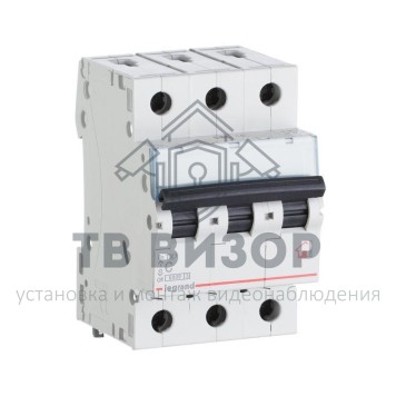 Автоматический выключатель модульный 3п C 6А 6кА TX3 6000 3мод. 400В Leg 404053-0