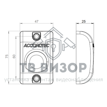 Кнопка выхода AT-H300M LED Gray-2
