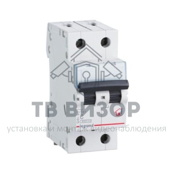 Автоматический выключатель модульный 2п C 20А 6кА TX3 6000 2мод. 230/400В Leg 404043-0